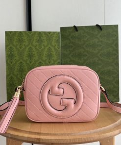 Gucci GG Blondie Marmont Small Quilted Pu Leather Crossbody Bag