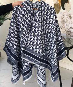 Christian Dior Oblique Jacquard Shawl/Poncho